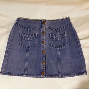 KENDALL & KYLIE Button-Front Denim Mini Jean Skirt A-Line | Size 26